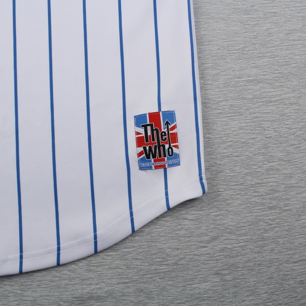 The Who Moving On 19 Baseball Jersey Shirt Mens Size L Polyester Short Sleeve - Picture 4 of 10